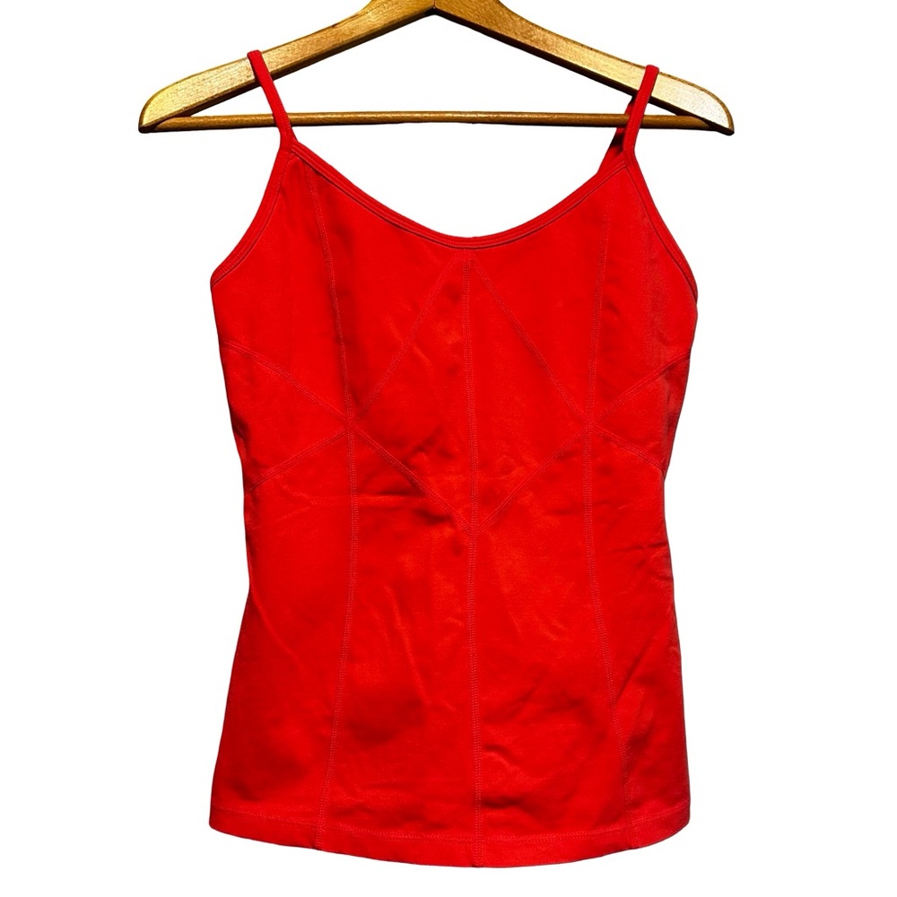 PrAna Coral Pink Workout Tank Medium Built in Bra Tank Top Pickleball Tennis